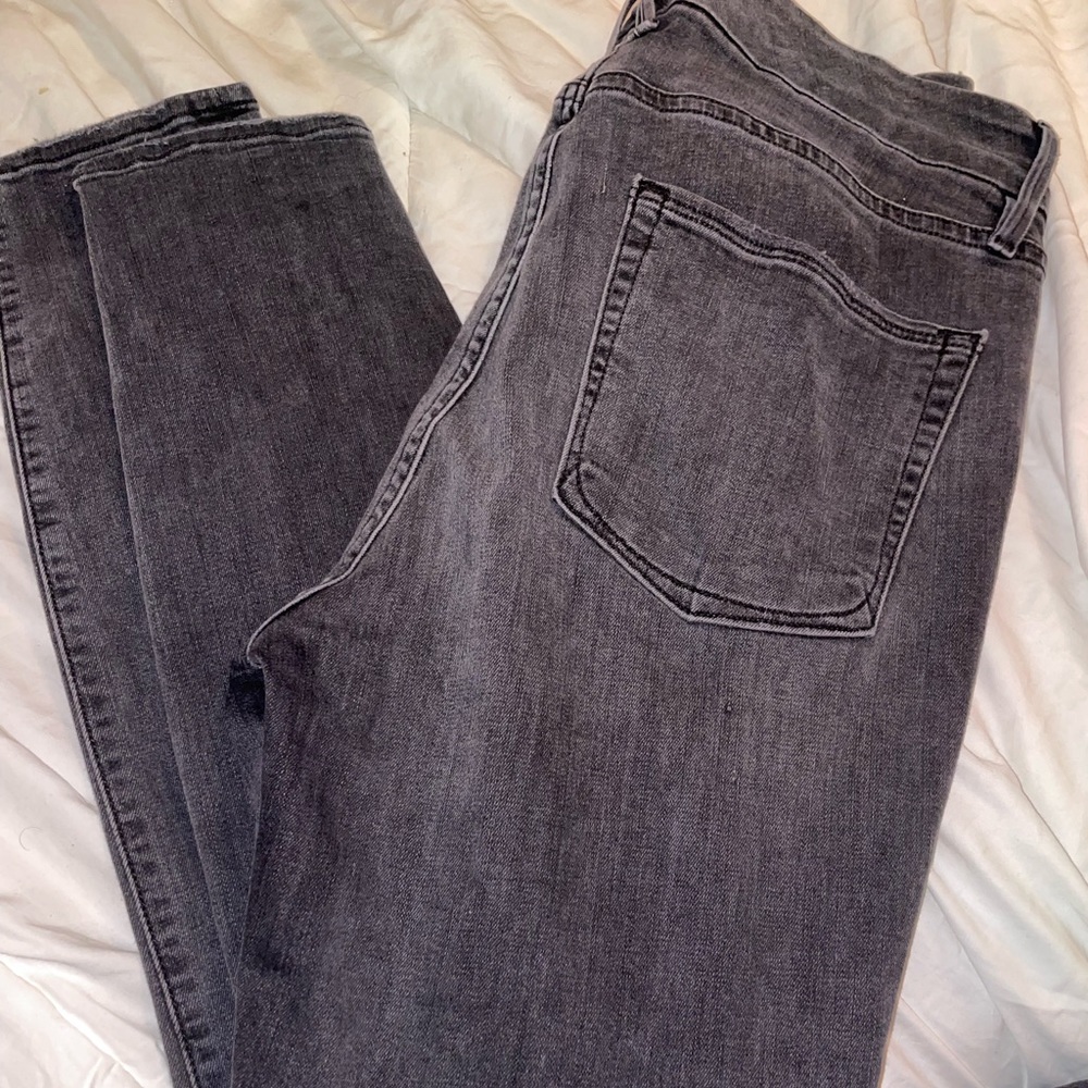 Good American grey ripped jeans